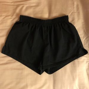 Black Athletic Mini Short Shorts